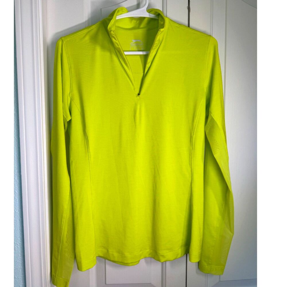 Women's Golf Slazenger 1/4 Zip Hydro-Dri UPF 50 UV Long Sleeve Shirt Size XS
